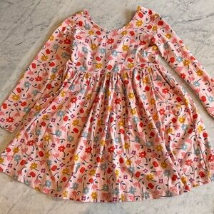 Hanna Andersson Floral Long Sleeve Kids Dress